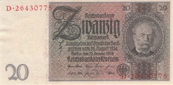 20 Mark 1929 ro.174a G/D